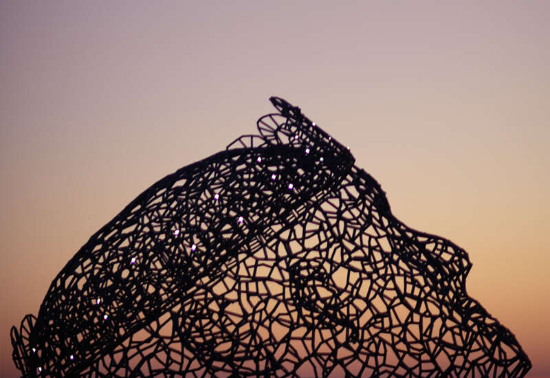 Ozymandias was a monumental aluminum sculpture created by Riikc for Burning Man 2025. This sculpture was vandalized and destroyed at the Reno Sparks Convention Center days before the Reno International Art Show.